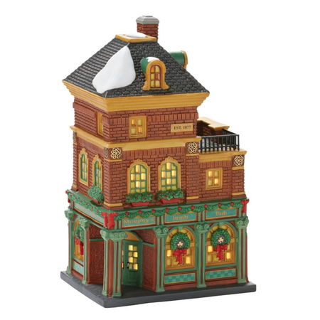 Department 56 Christmas in the City Murphy's Irish Pub Lit Building