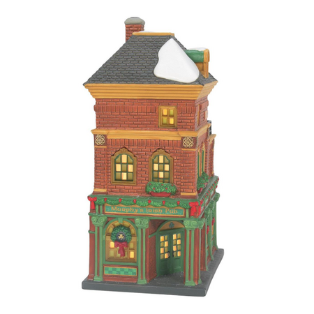 Department 56 Christmas in the City Murphy's Irish Pub Lit Building