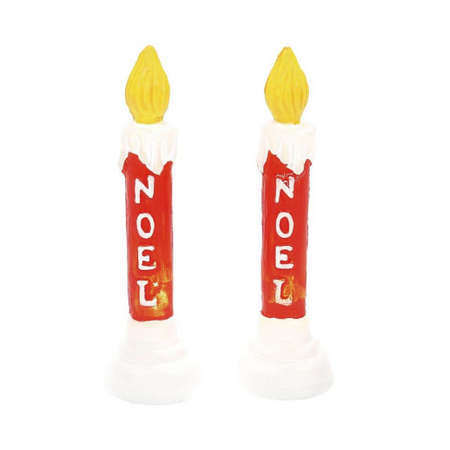 Department 56 Village Cross Product Blow Mold Candle Set Lit Accessory