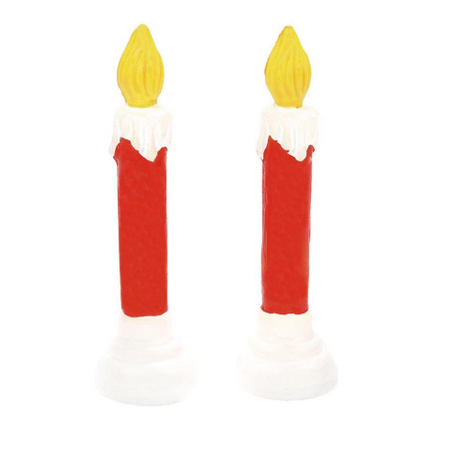Department 56 Village Cross Product Blow Mold Candle Set Lit Accessory
