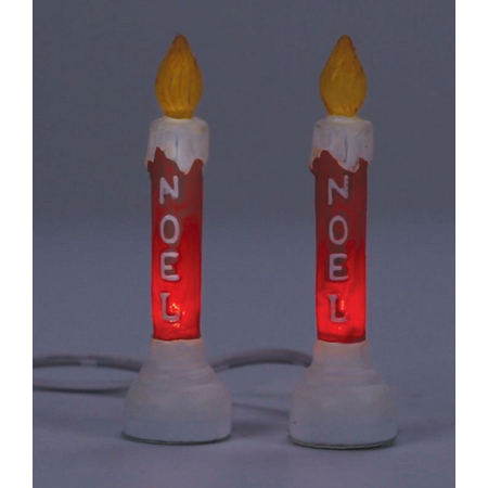 Department 56 Village Cross Product Blow Mold Candle Set Lit Accessory