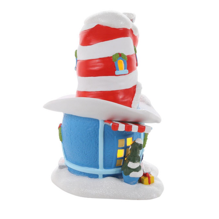 Department 56 Grinch Village Cat in the Hat Haberdashery Lit Building