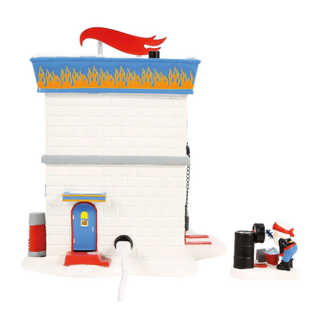 Department 56 North Pole Hot Wheels Detail Center Lit Building