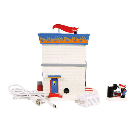 Department 56 North Pole Hot Wheels Detail Center Lit Building