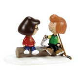 Department 56 Peanuts Village Peppermint Patty & Marcie Accessory