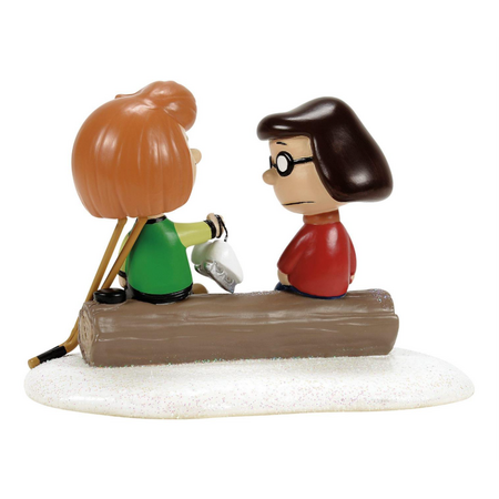 Department 56 Peanuts Village Peppermint Patty & Marcie Accessory