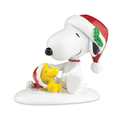 Department 56 Peanuts Village Happy Holidays Snoopy & Woostock Accessory