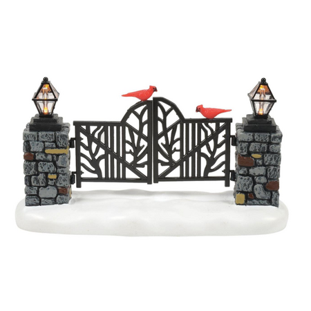 Department 56 Village Cross Product Cardinal Lit Christmas Gate Accessory
