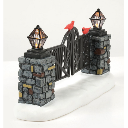 Department 56 Village Cross Product Cardinal Lit Christmas Gate Accessory