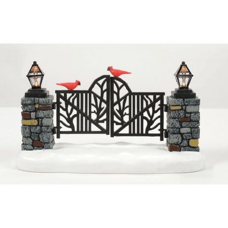 Department 56 Village Cross Product Cardinal Lit Christmas Gate Accessory