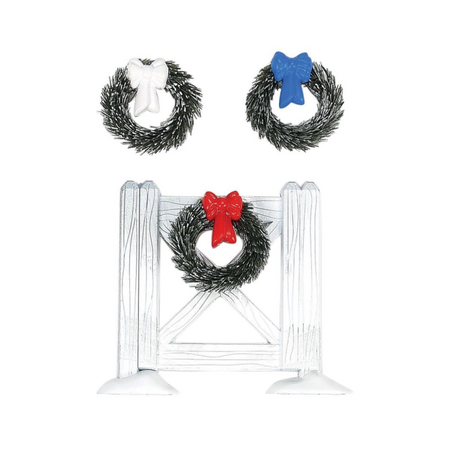 Department 56 Village Cross Product White Crossbuck Fence Accessory