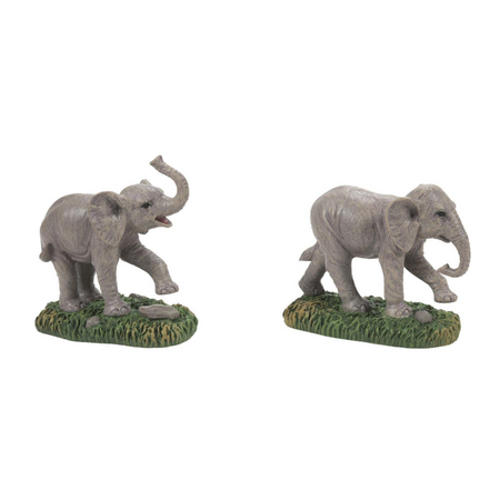 Department 56 Village Cross Product Zoological Garden Elephants Accessory
