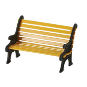 Department 56 Village Cross Product City Wrought Iron Park Bench Accessory