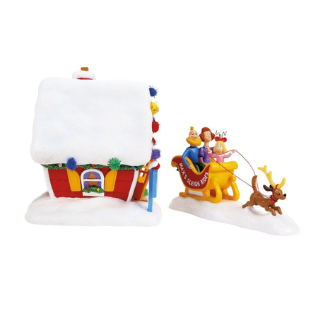 Department 56 Grinch Village Max's Sleigh Rides Lit Building