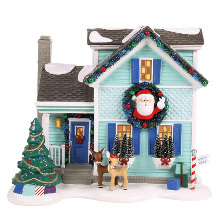 Department 56 Snow Village Rudolph House Lit Building