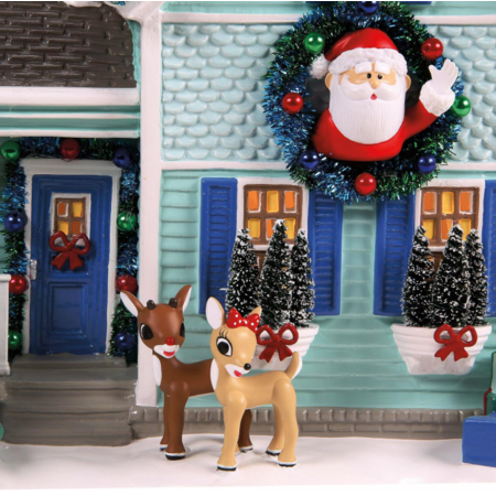 Department 56 Snow Village Rudolph House Lit Building