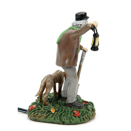 Department 56 Snow Village Halloween Silas Crump & His Dog Lit Accessory