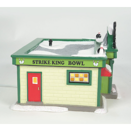 Department 56 Peanuts Village Strike King Bowling Alley Lit Building