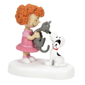 Department 56 Peanuts Village Frieda and Faron Meet Snoopy Accessory