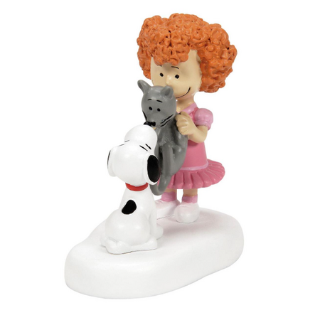 Department 56 Peanuts Village Frieda and Faron Meet Snoopy Accessory