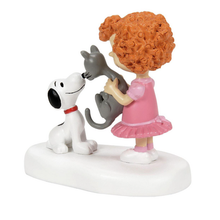 Department 56 Peanuts Village Frieda and Faron Meet Snoopy Accessory