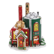 Department 56 North Pole Wrapping Paper Factory Lit Building