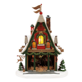 Department 56 North Pole Reindeer Acres Stables Lit Building
