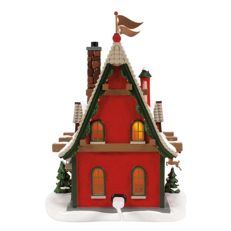 Department 56 North Pole Reindeer Acres Stables Lit Building