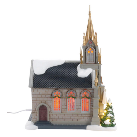 Department 56 Christmas in the City 50th Church of Purposed Faith Lit Building