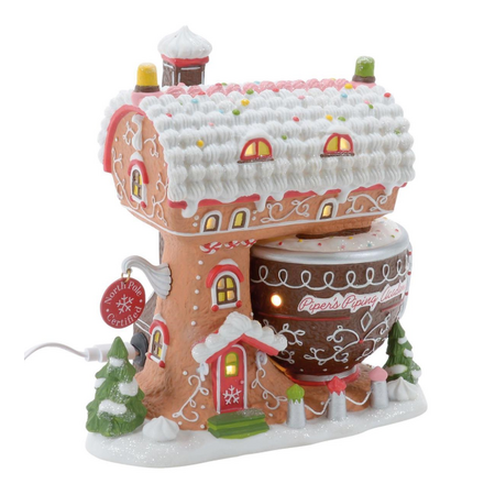 Department 56 North Pole Piper's Piping Academy Lit Building