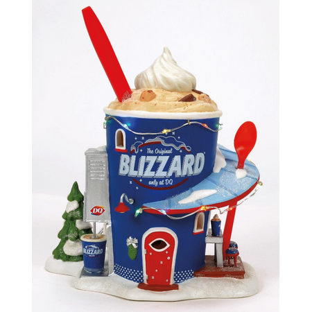 Department 56 North Pole Forecasting a Blizzard Lit Building
