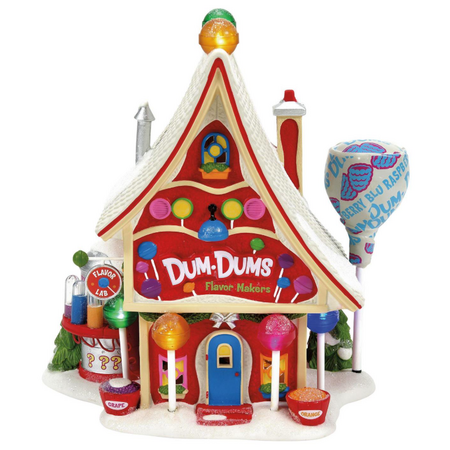 Department 56 North Pole Dum-Dums Flavor Makers Lit Building