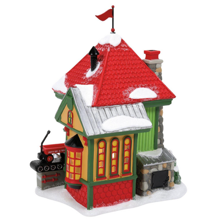 Department 56 North Pole Fifty-Six Wagon Factory Lit Building