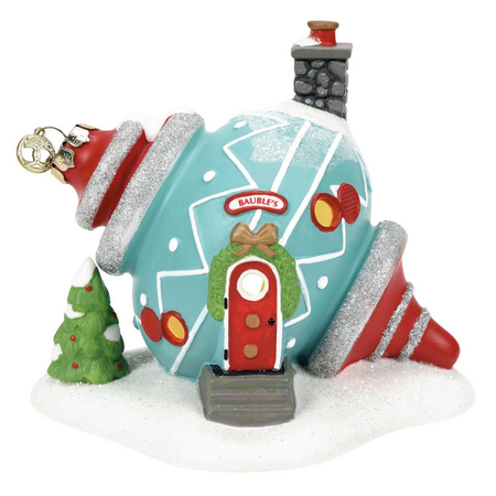 Department 56 North Pole Bauble's Ornament House Lit Building