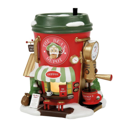 Department 56 North Pole Bean Depot Espresso Co Lit Building
