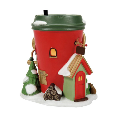 Department 56 North Pole Bean Depot Espresso Co Lit Building