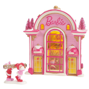 Department 56 North Pole Barbie Gown Boutique Lit Building