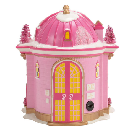 Department 56 North Pole Barbie Gown Boutique Lit Building