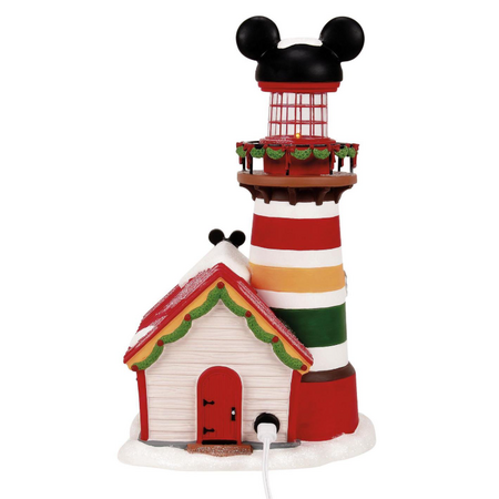 Department 56 Disney Village Keeping a Watch for Santa Lit Building