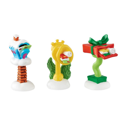 Department 56 Grinch Village Who-Ville Wacky Mailboxes Accessory