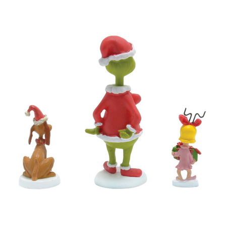 Department 56 Grinch Village Grinch, Max & Cindy-Lou Who Accessory