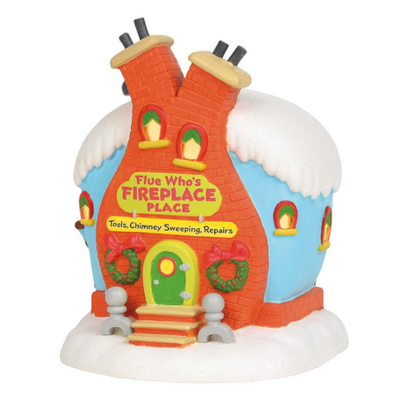 Department 56 Grinch Village Flue Who's Fireplace Place Lit Building