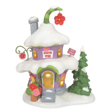 Department 56 Grinch Village Auntie Who's Lit Building