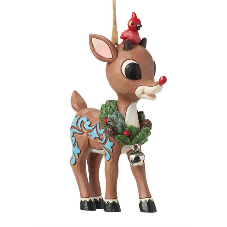 Jim Shore Jim Shore Rudolph with Wreath Ornament