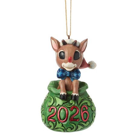 Jim Shore Jim Shore Dated 2026 Rudolph in Bag Ornament