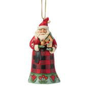Jim Shore Jim Shore Highland Glen Santa with Cardinal Ornament