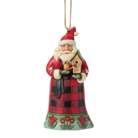 Jim Shore Jim Shore Highland Glen Santa with Cardinal Ornament