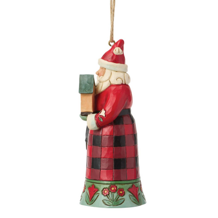 Jim Shore Jim Shore Highland Glen Santa with Cardinal Ornament