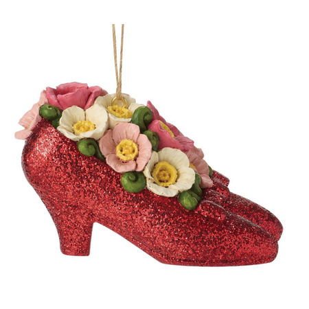 Jim Shore Jim Shore Wizard of Oz Ruby Slippers with Poppies Ornament