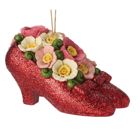 Jim Shore Jim Shore Wizard of Oz Ruby Slippers with Poppies Ornament